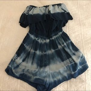 American Eagle Navy Tie Dye Romper